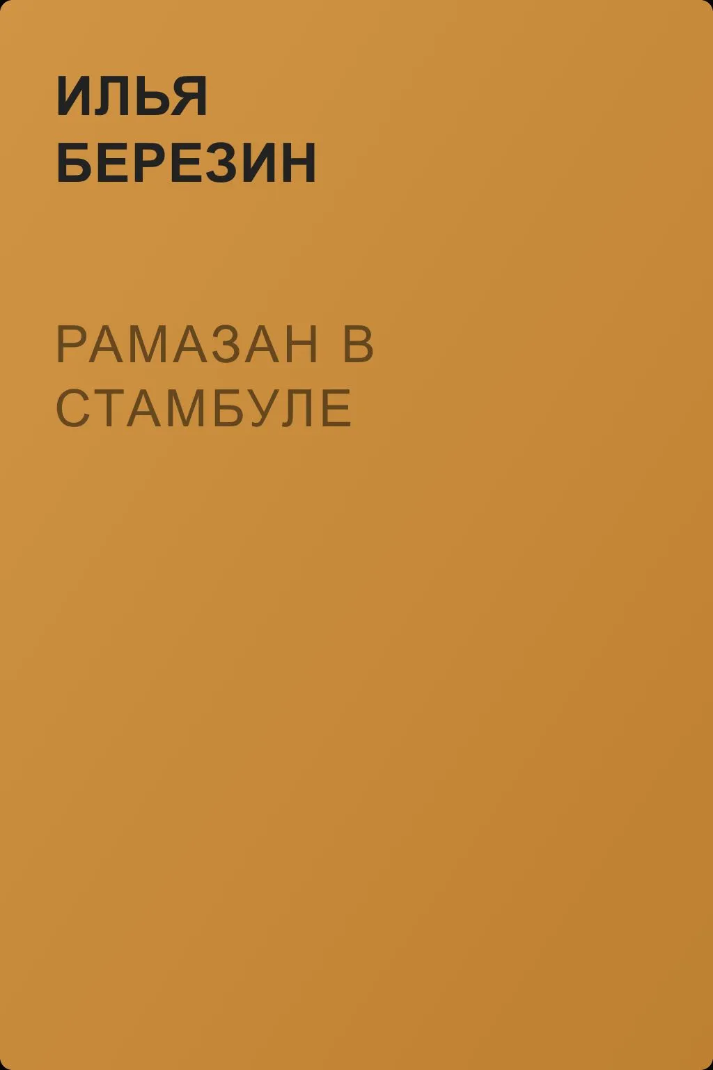 Рамазан в Стамбуле — обложка книги