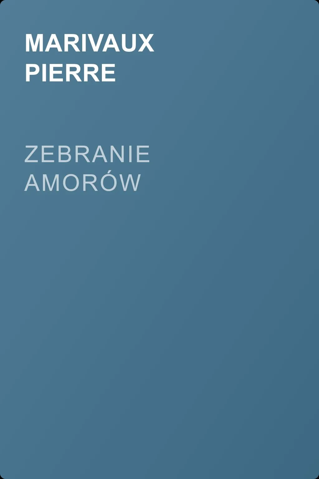 Zebranie amorów — обложка книги