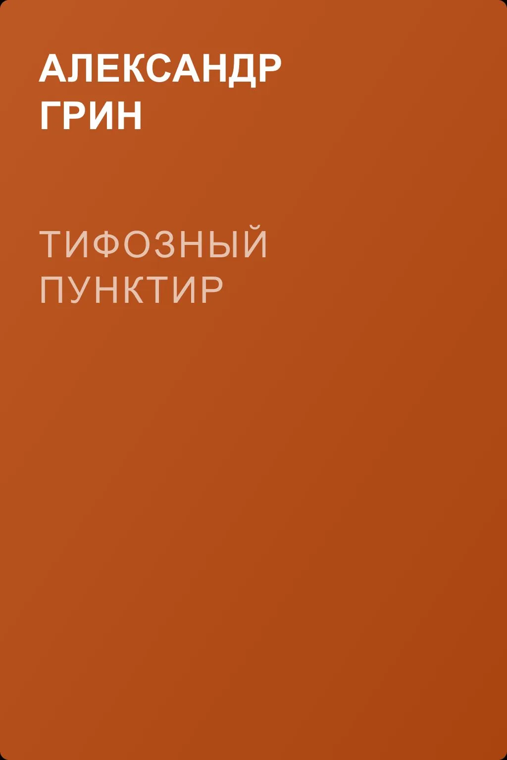 Тифозный пунктир — обложка книги