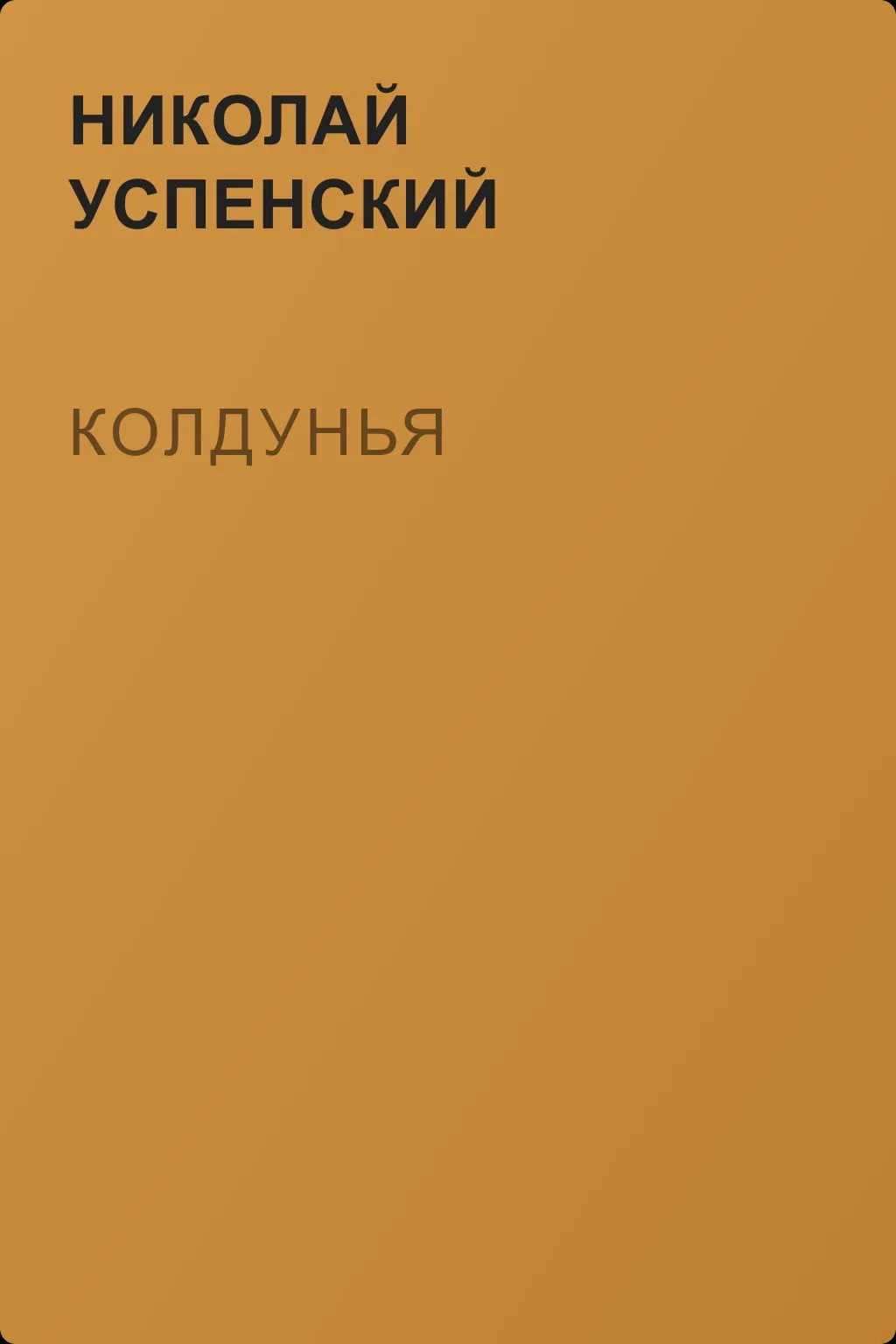 Колдунья — обложка книги
