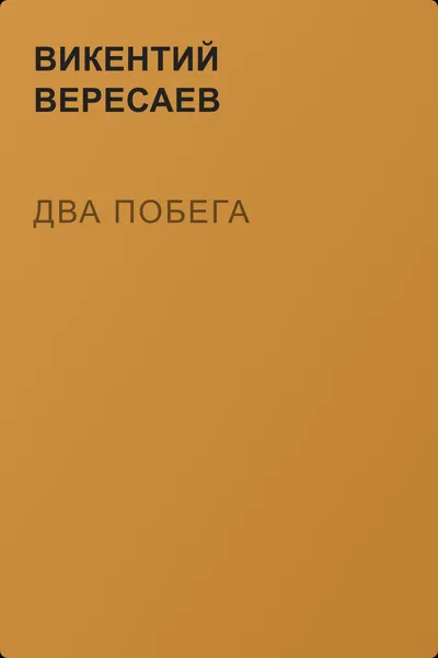 Два побега — обложка книги