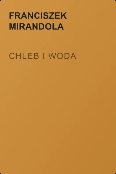 Chleb i woda — обложка книги