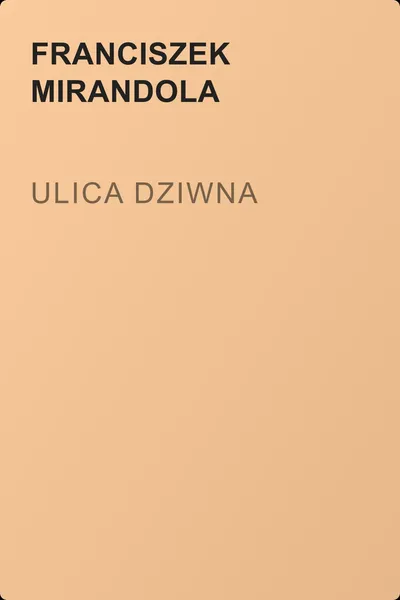 Ulica Dziwna — обложка книги