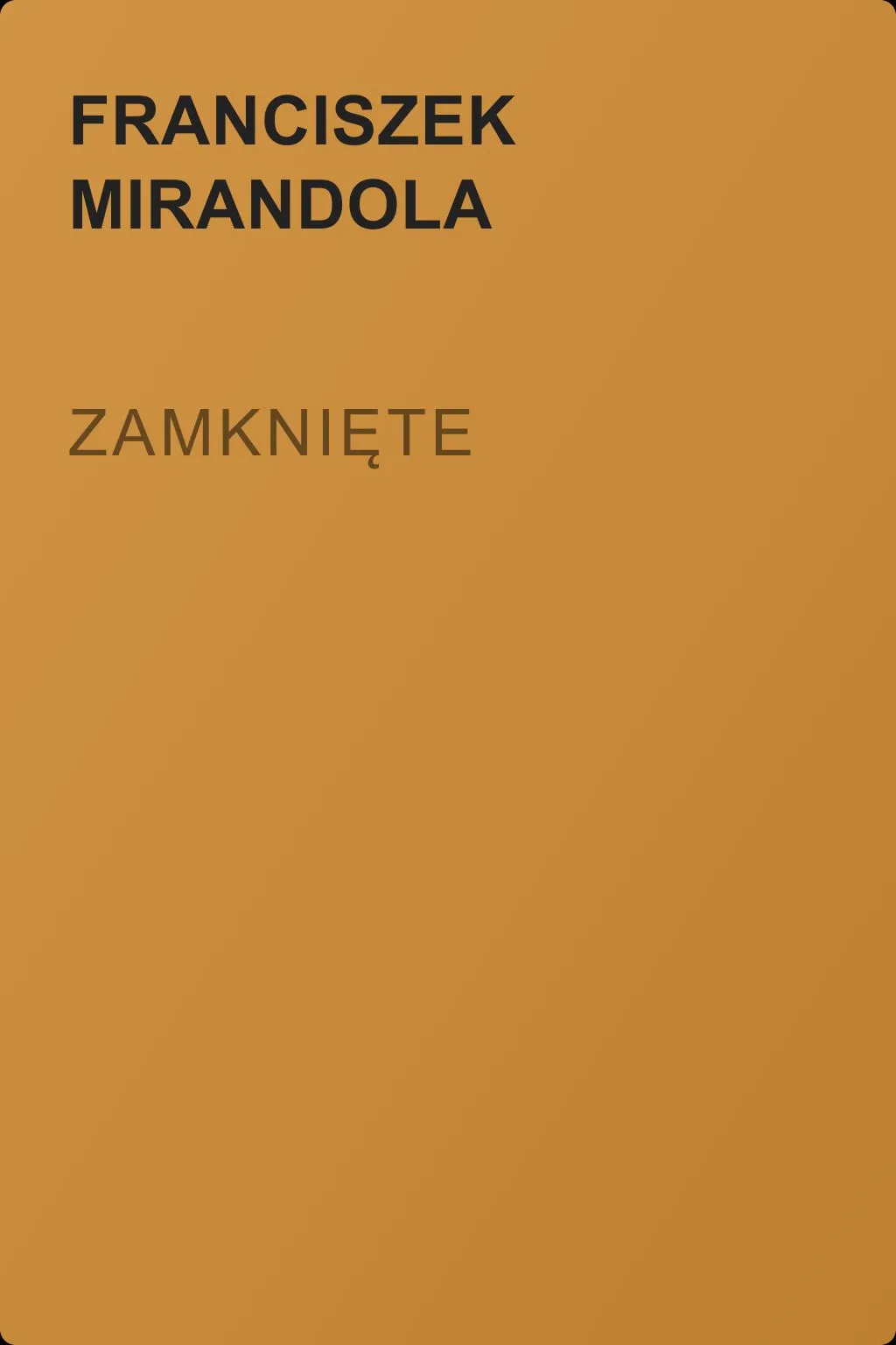 Zamknięte — обложка книги