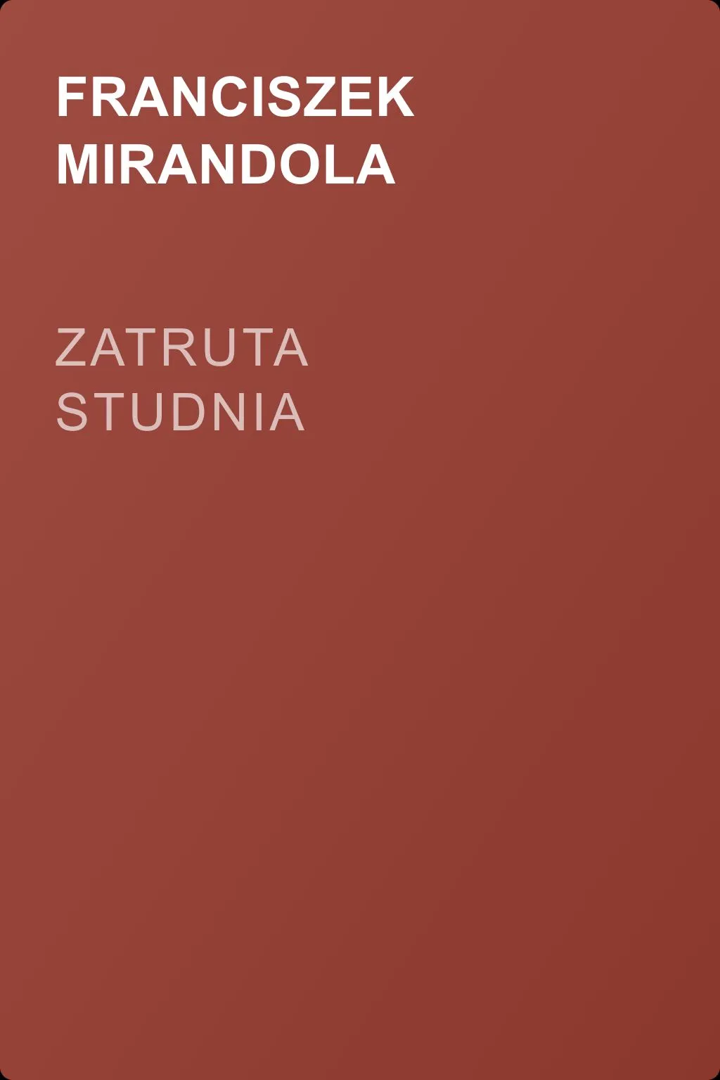 Zatruta studnia — обложка книги
