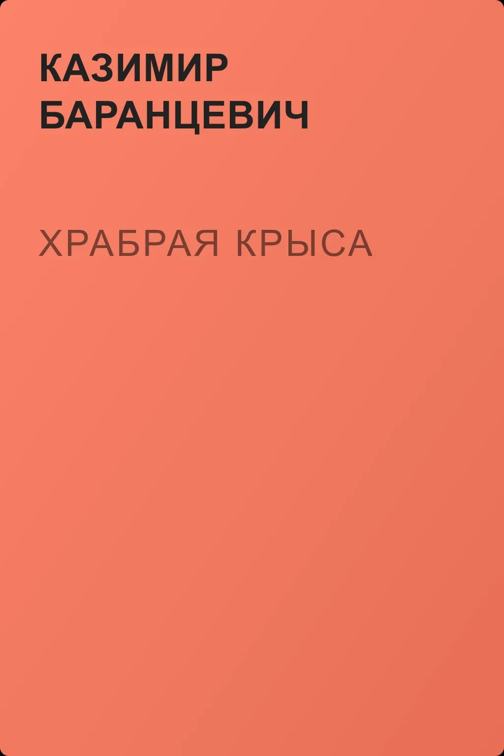 Храбрая крыса — обложка книги