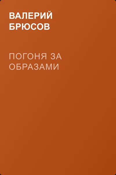 Погоня за образами — обложка книги