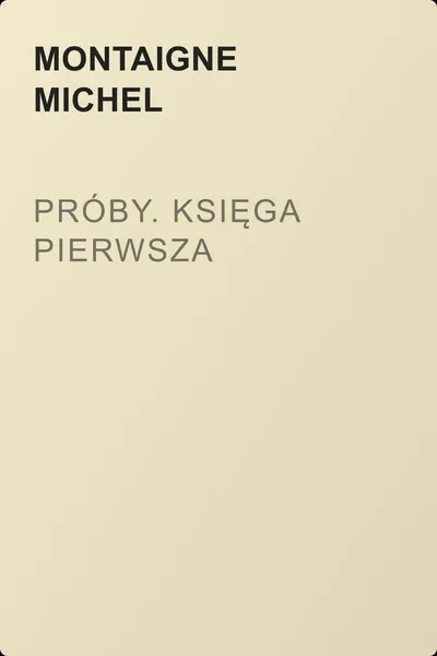 Próby. Księga pierwsza — обложка книги