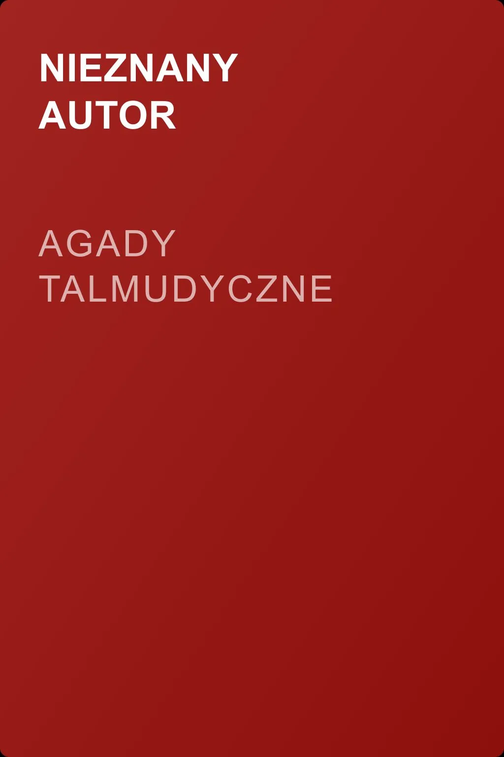 Agady talmudyczne — обложка книги