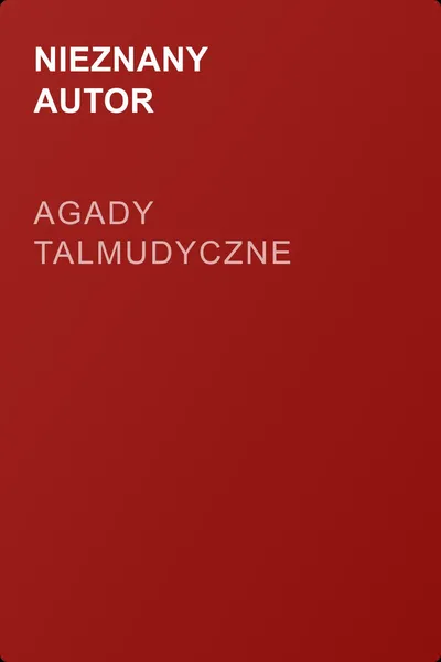 Agady talmudyczne — обложка книги
