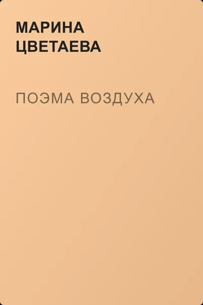 Поэма воздуха — обложка книги