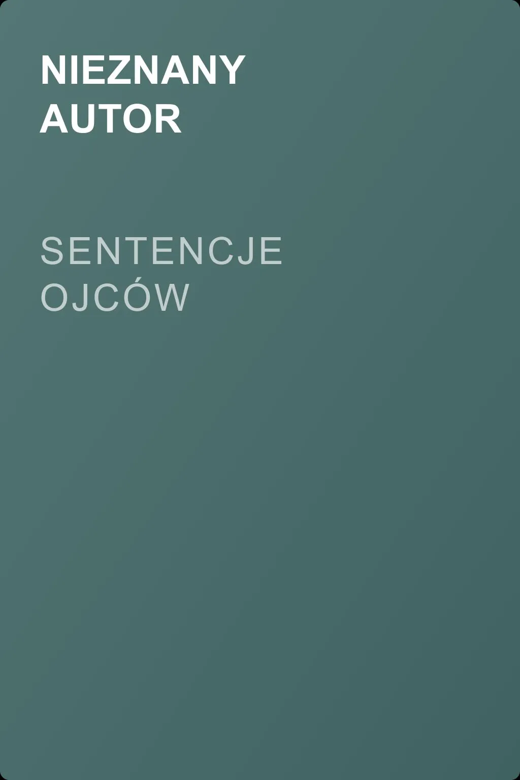 Sentencje ojców — обложка книги
