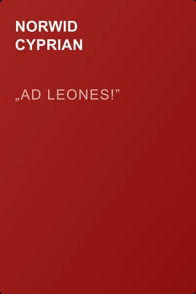 „Ad leones!” — обложка книги