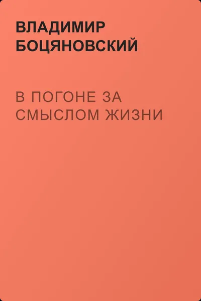 В погоне за смыслом жизни — обложка книги