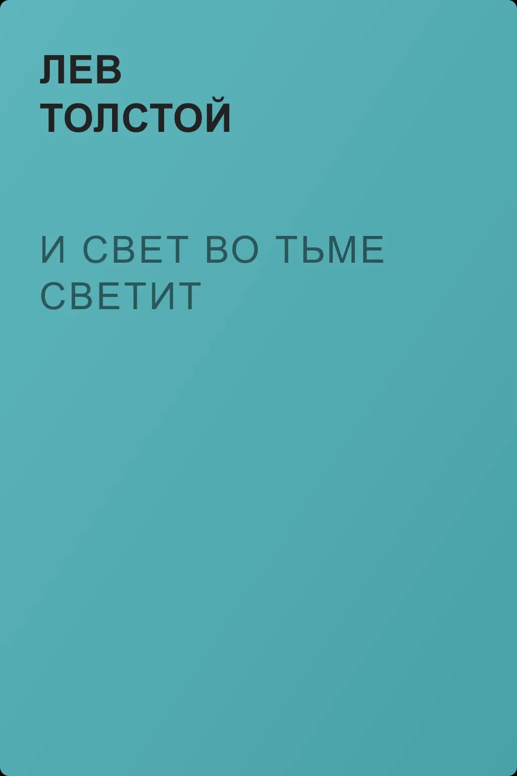 И свет во тьме светит — обложка книги