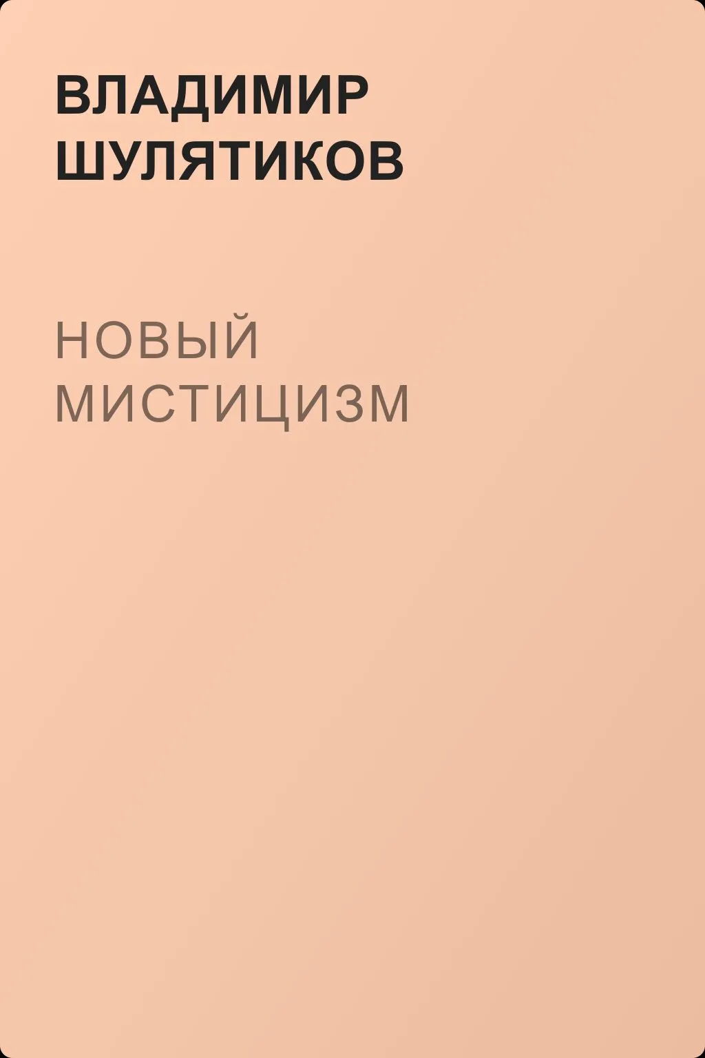 Новый мистицизм — обложка книги