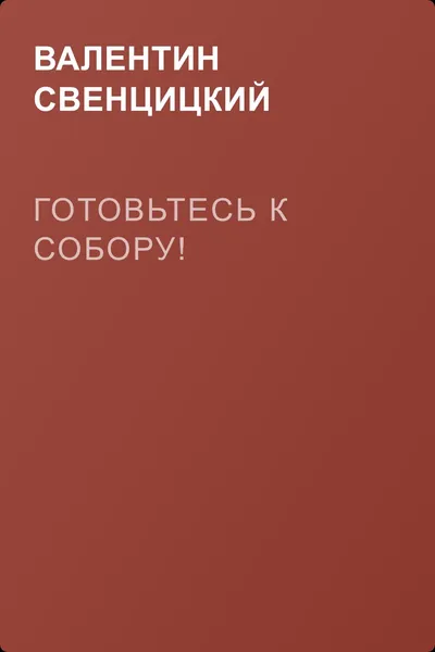 Готовьтесь к Собору! — обложка книги