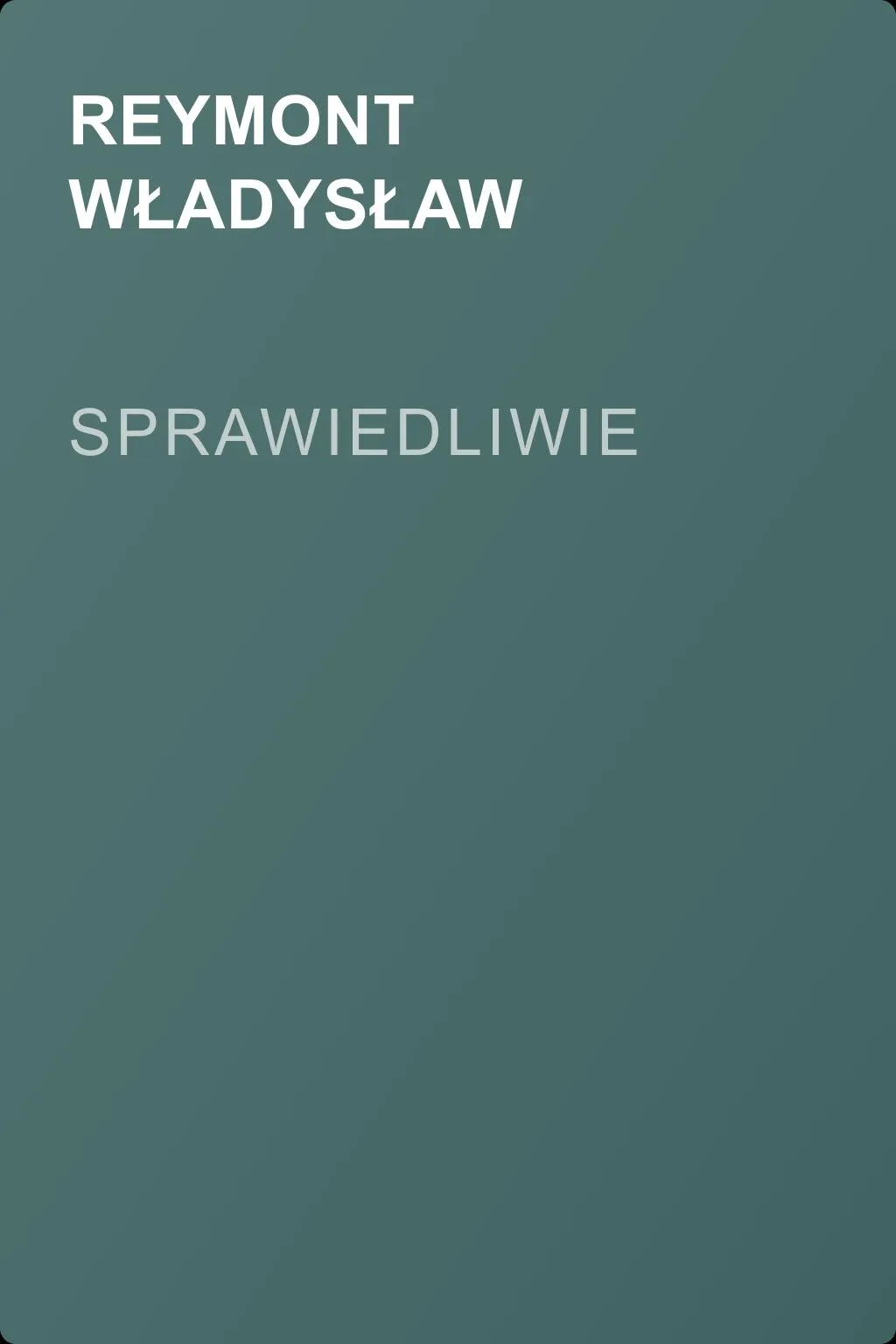 Sprawiedliwie — обложка книги