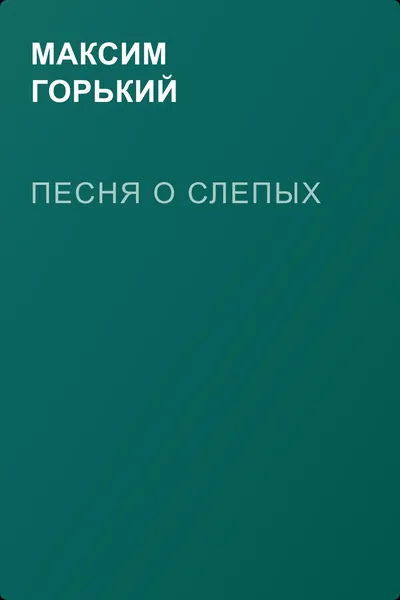 Песня о слепых — обложка книги
