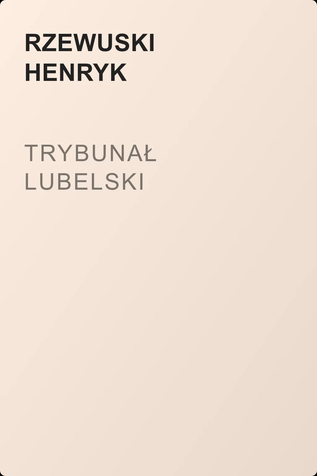 Trybunał lubelski — обложка книги