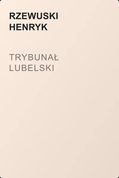 Trybunał lubelski — обложка книги