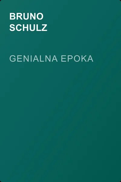 Genialna epoka — обложка книги