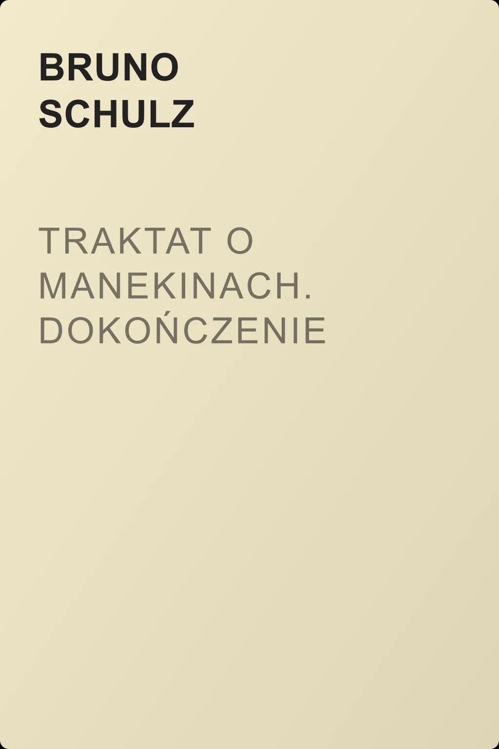 Traktat o Manekinach. Dokończenie — обложка книги