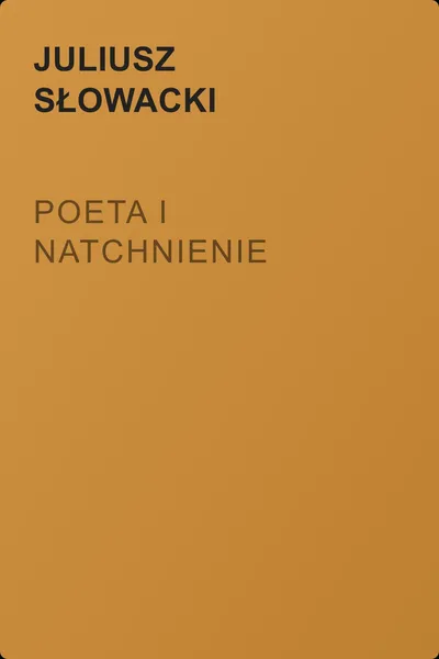 Poeta i natchnienie — обложка книги