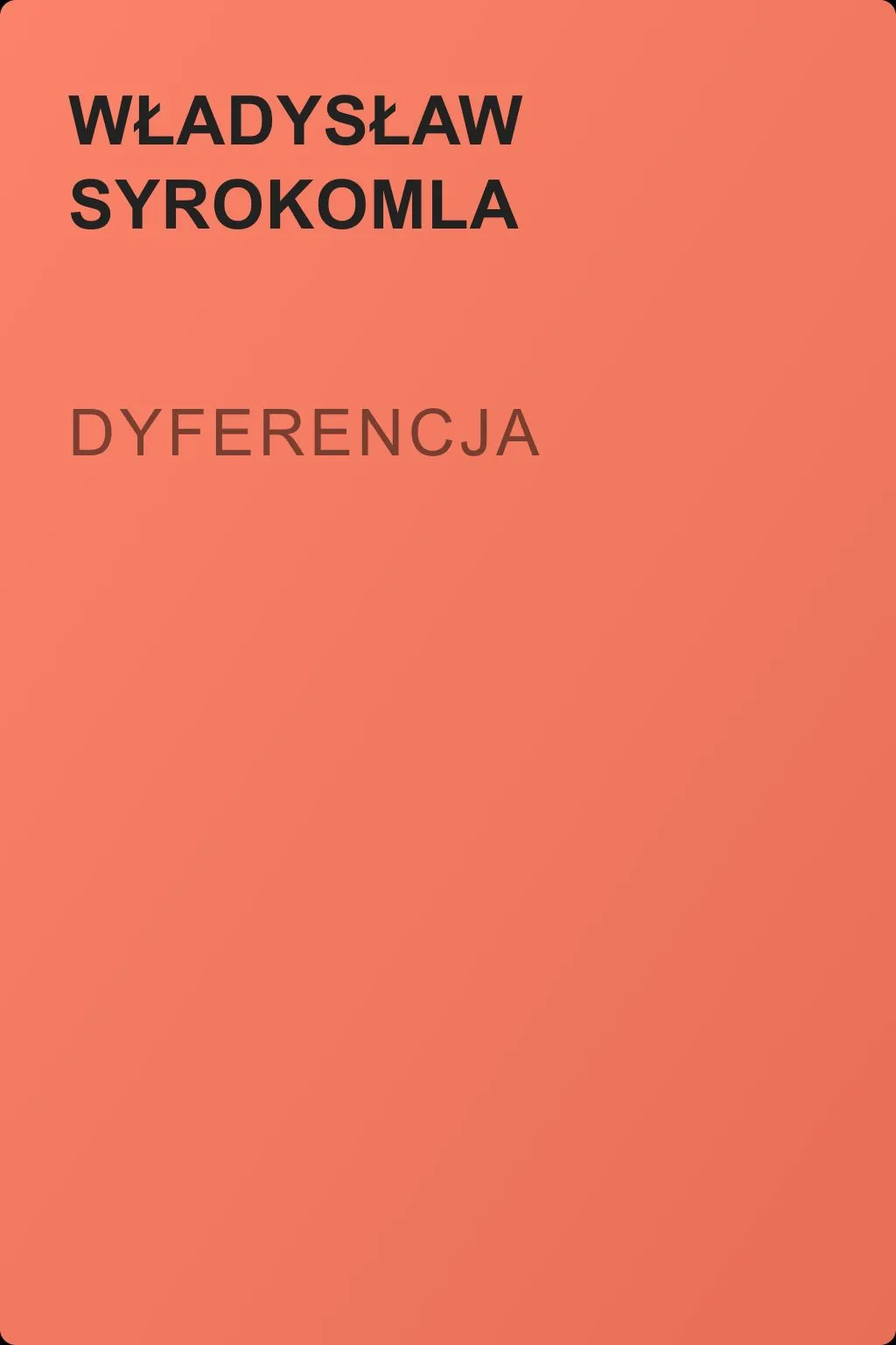 Dyferencja — обложка книги