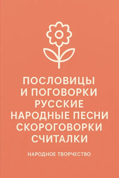 Пословицы и поговорки. Русские народные песни. Скороговорки. Считалки — обложка книги