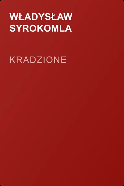 Kradzione — обложка книги