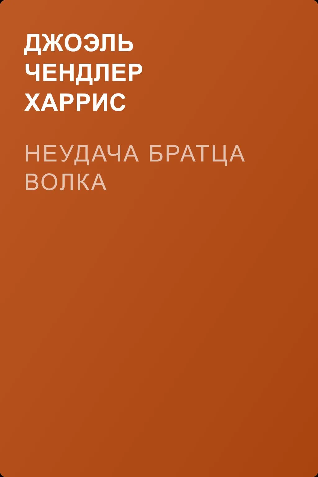 Неудача Братца Волка — обложка книги