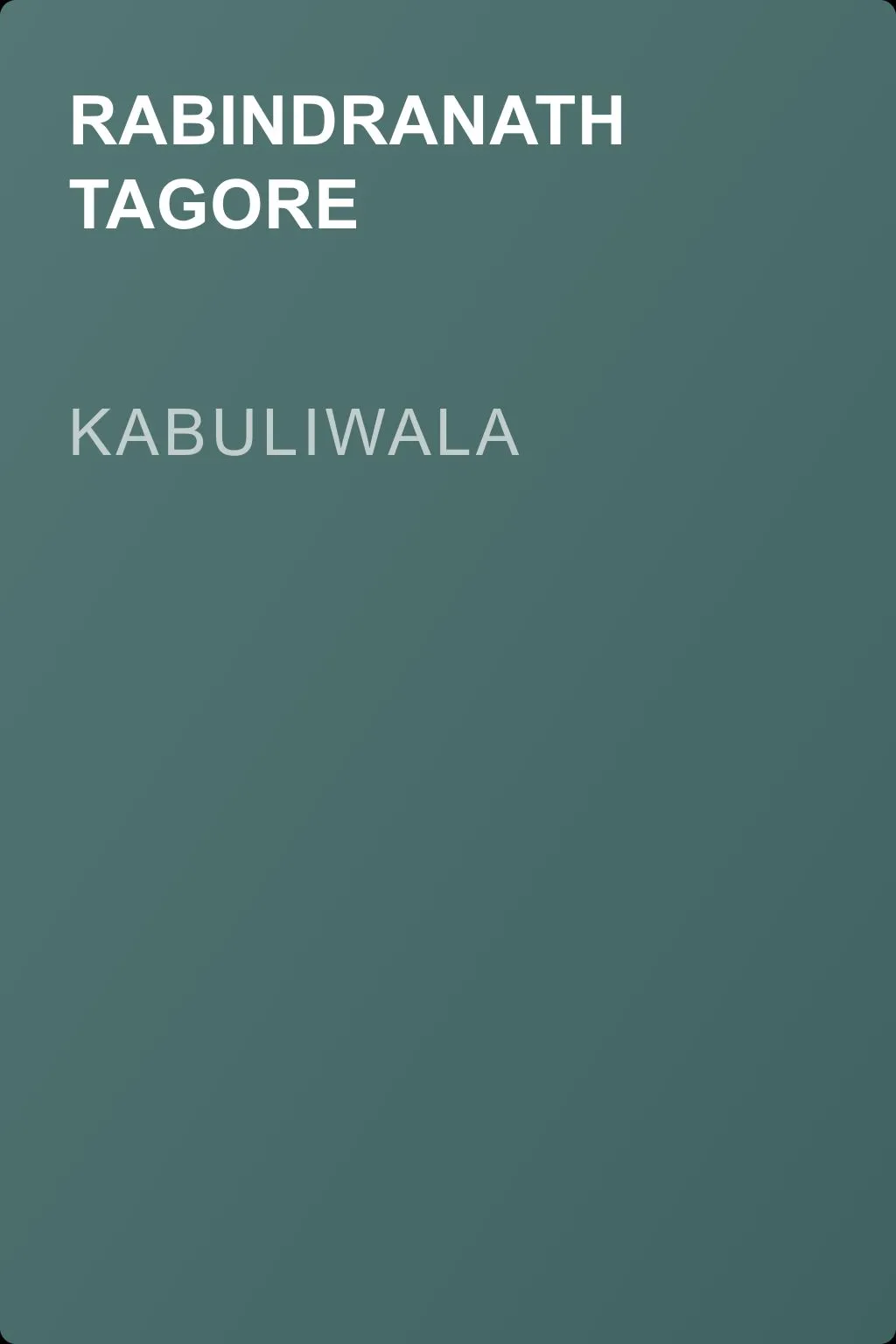 Kabuliwala — обложка книги