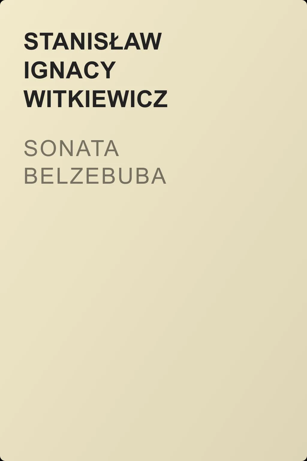 Sonata Belzebuba — обложка книги