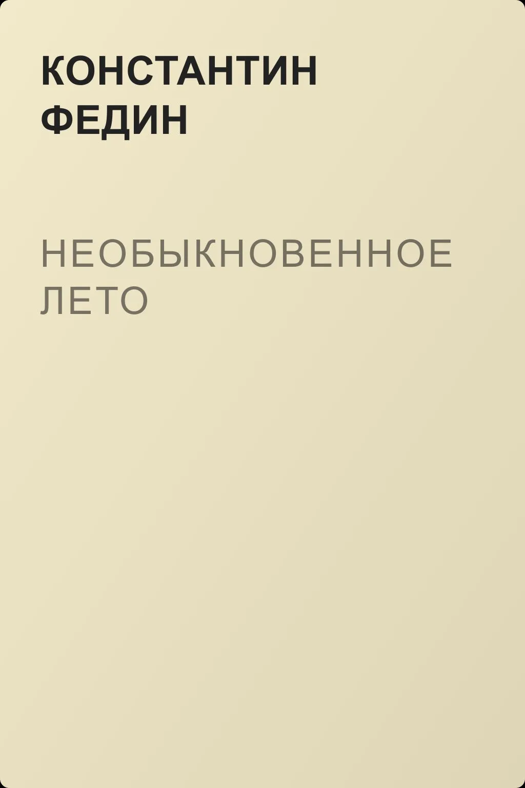 Необыкновенное лето — обложка книги