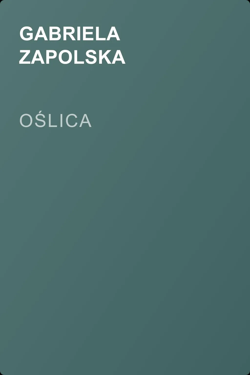 Oślica — обложка книги