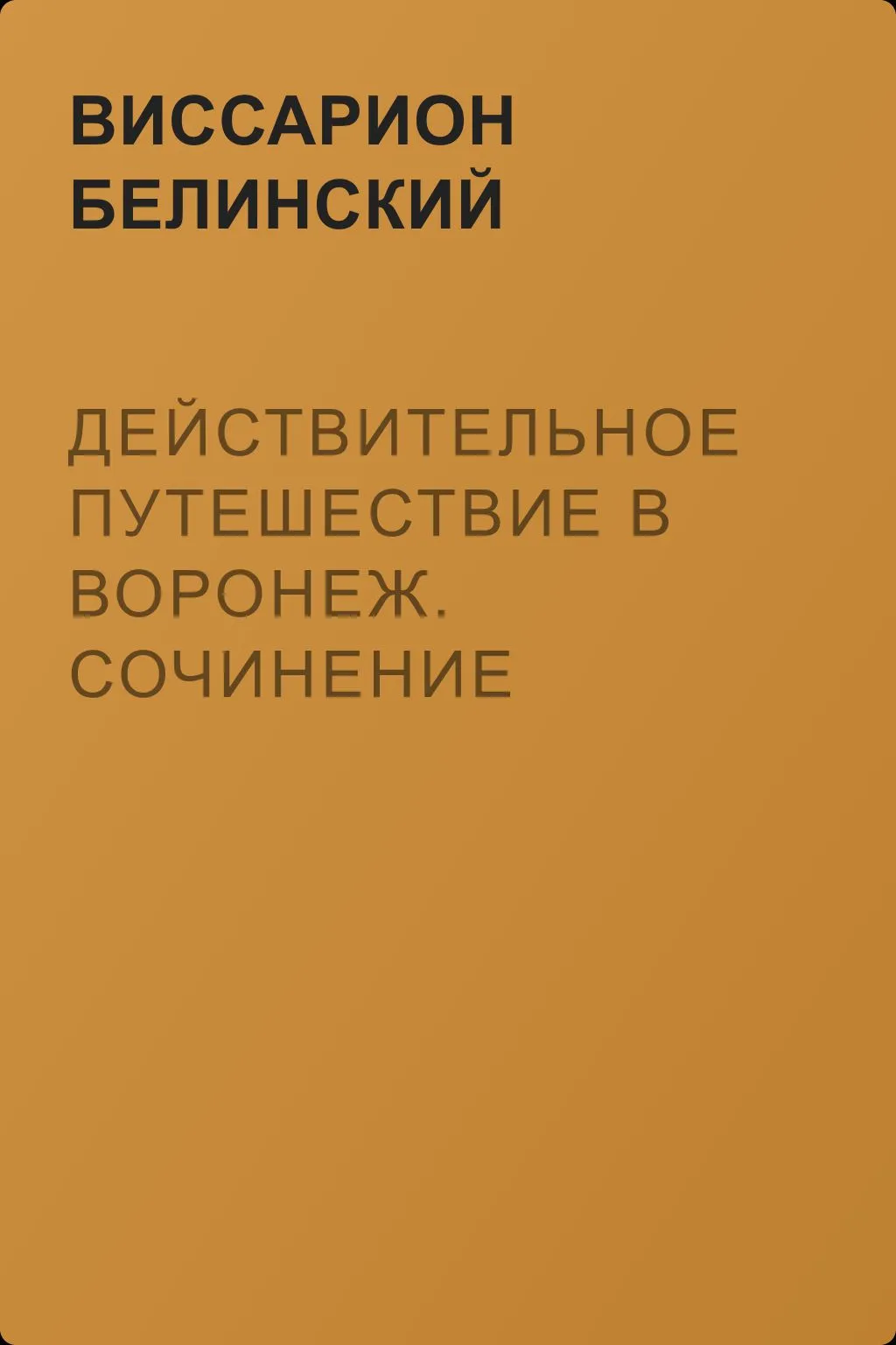 Действительное путешествие в Воронеж. Сочинение Ивана Раевича — обложка книги