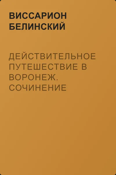 Действительное путешествие в Воронеж. Сочинение Ивана Раевича — обложка книги