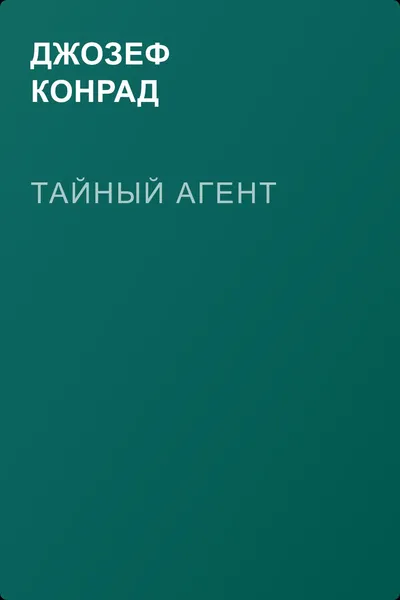 Тайный агент — обложка книги