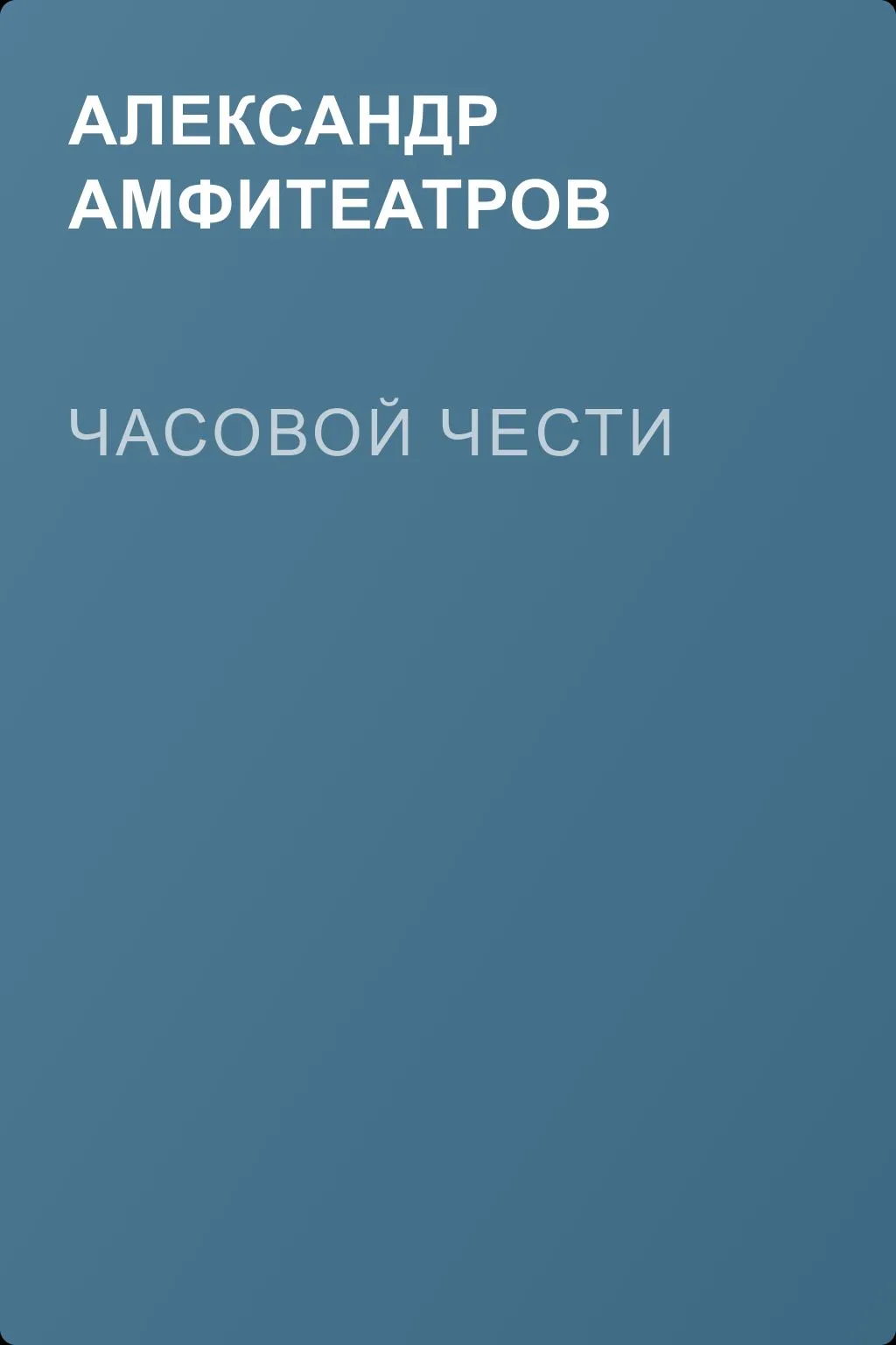 Часовой чести — обложка книги