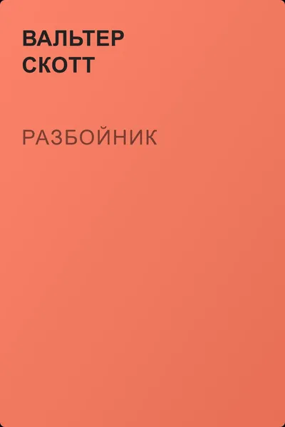Разбойник — обложка книги