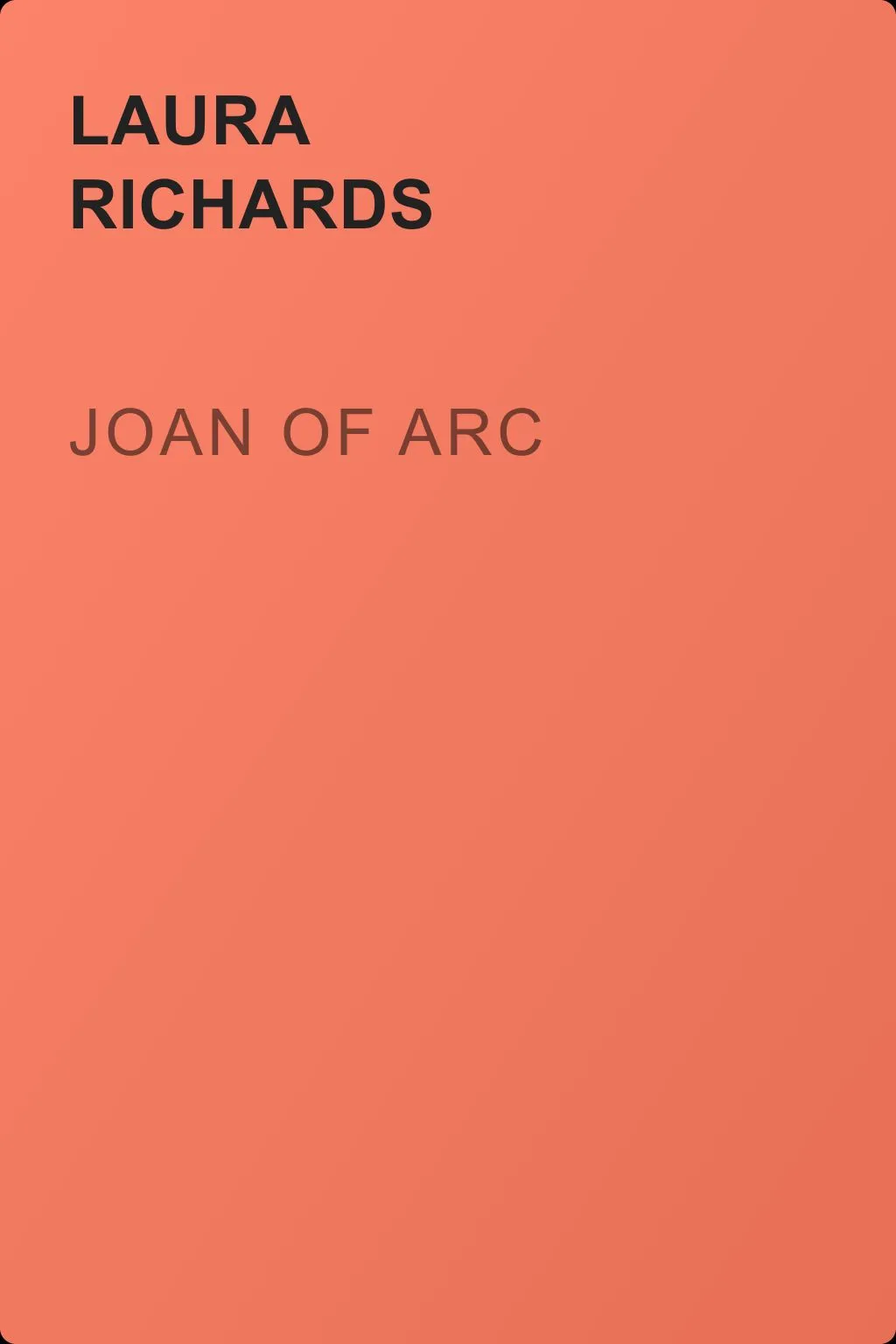 Joan of Arc — обложка книги
