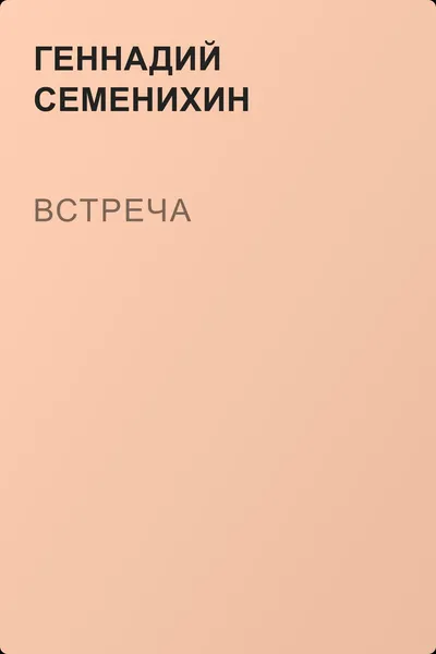 Встреча — обложка книги