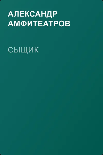 Сыщик — обложка книги