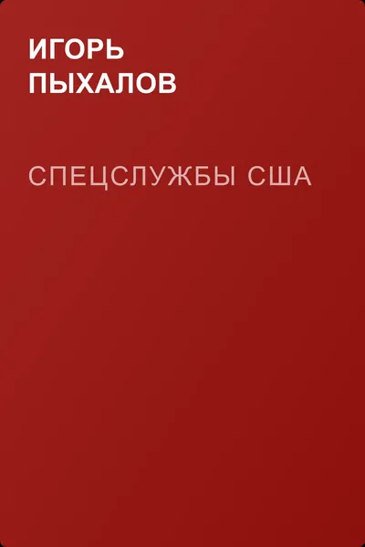 Спецслужбы США — обложка книги