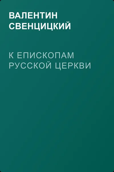 К епископам Русской Церкви — обложка книги
