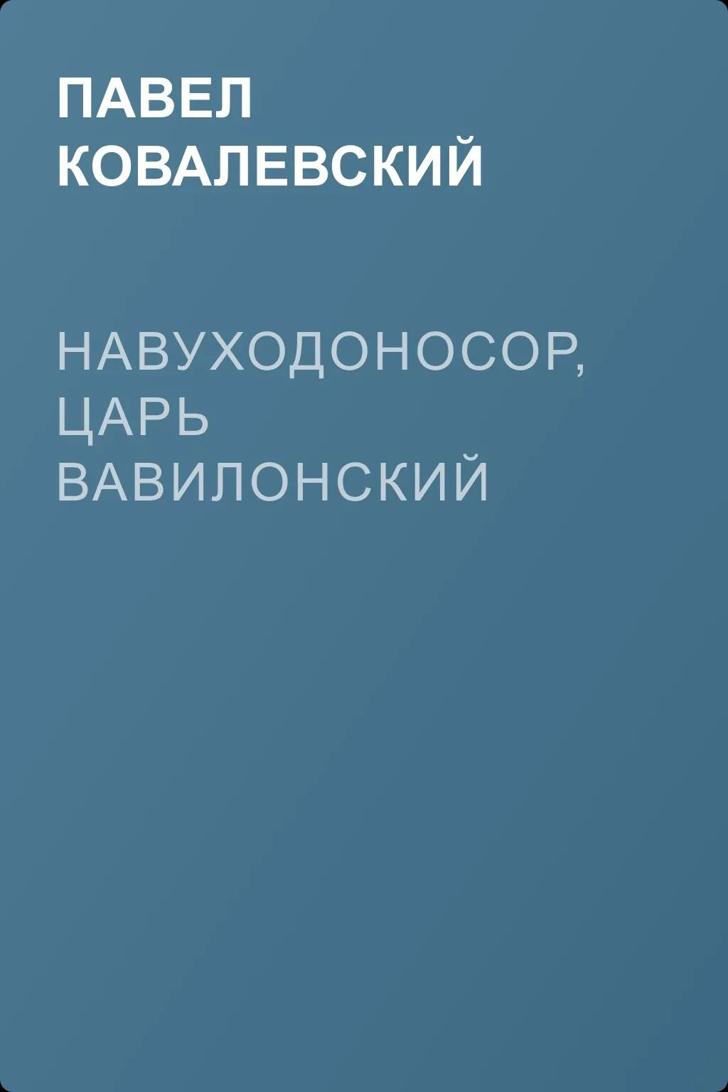 Навуходоносор, царь Вавилонский — обложка книги