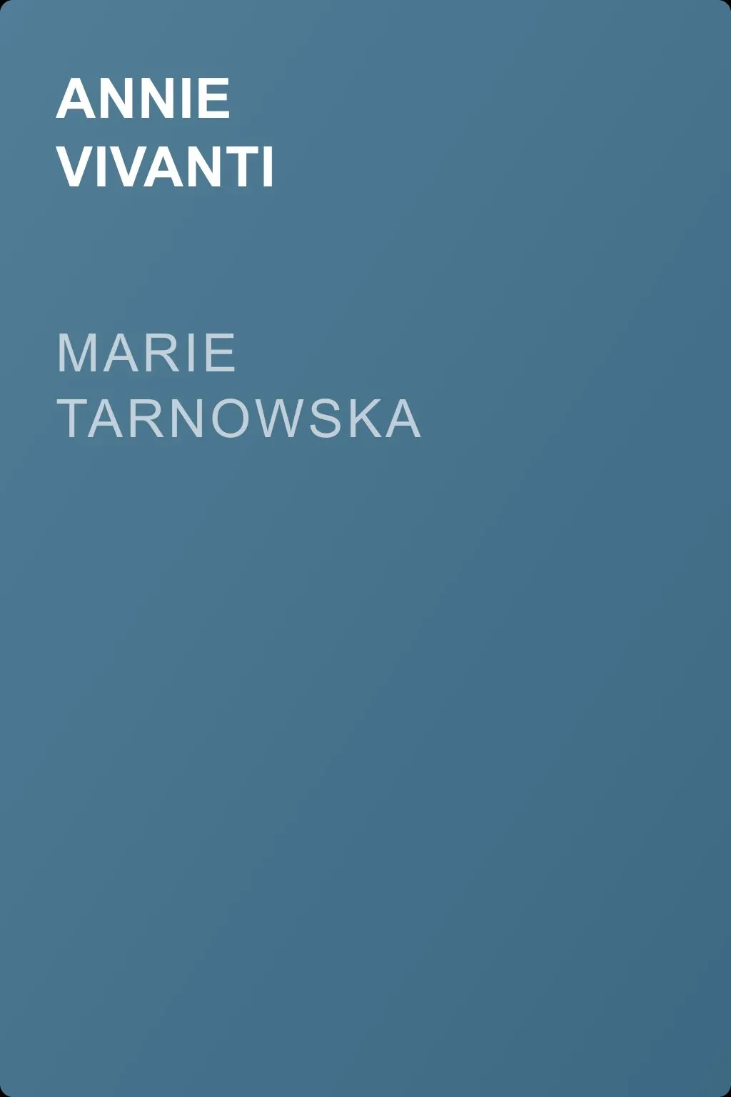 Marie Tarnowska — обложка книги