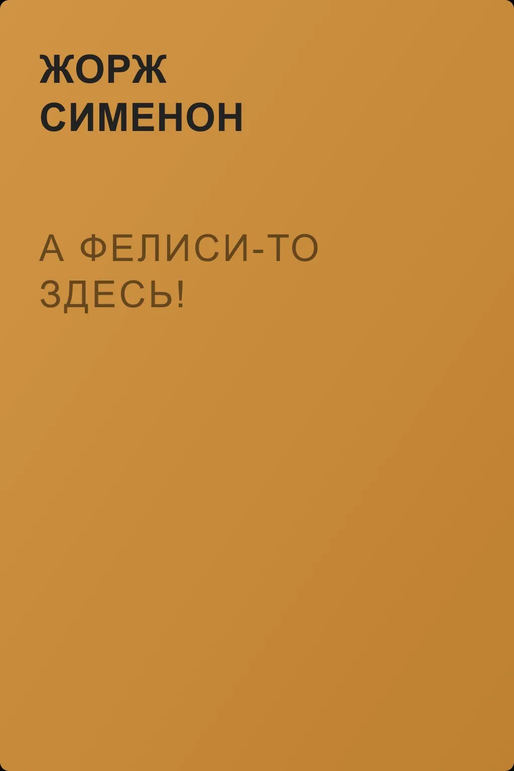 А Фелиси-то здесь! — обложка книги