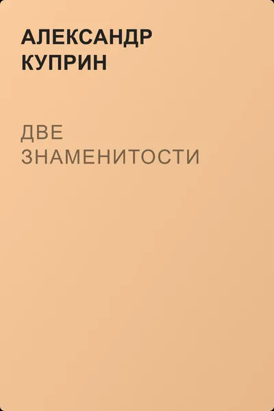 Две знаменитости — обложка книги